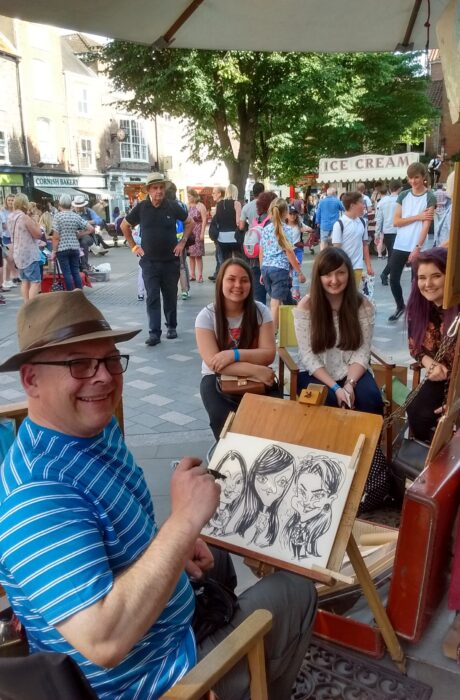 neil slater caricaturist in king square